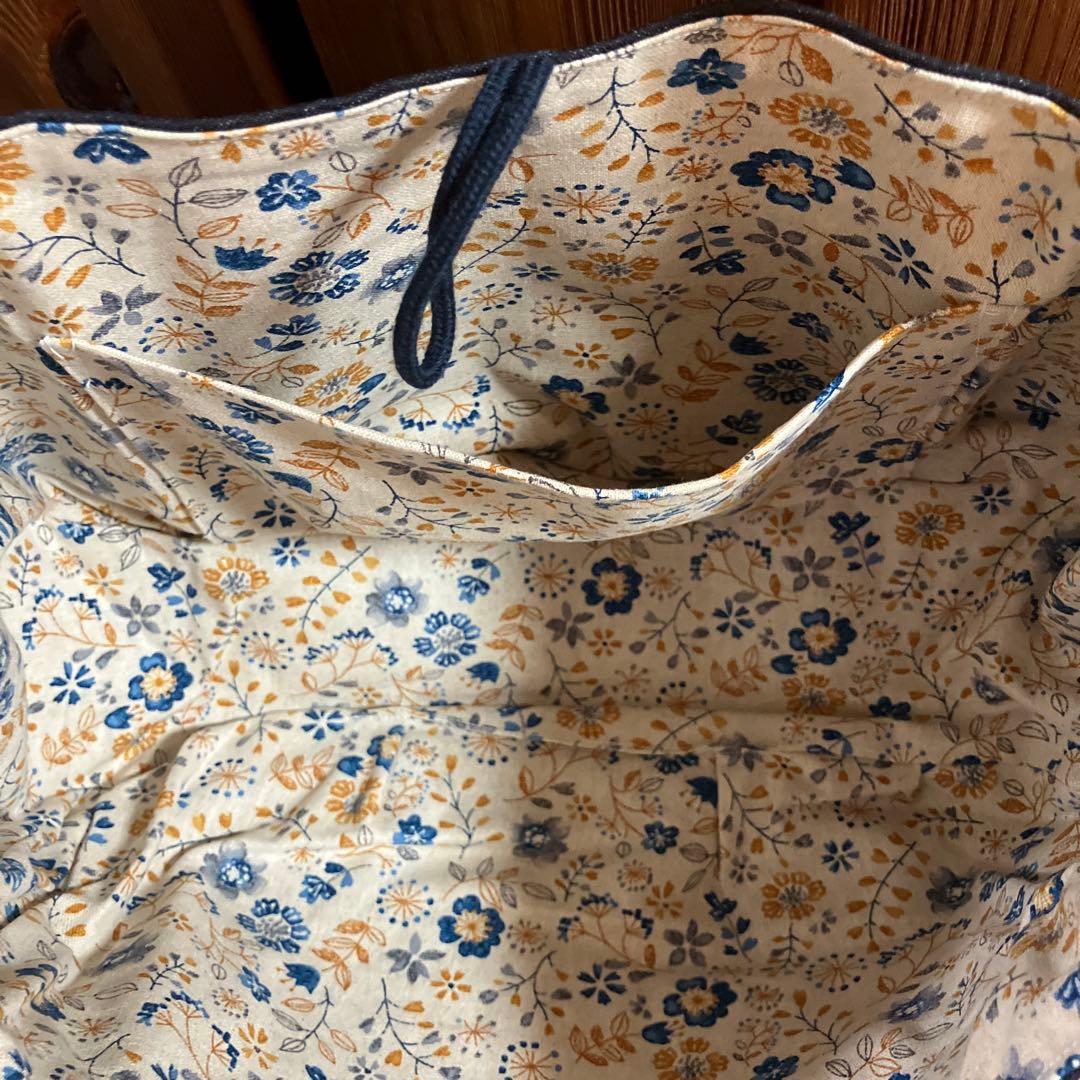 【未使用】ハンドメイドたんぽぽと野の花の刺繍かばん