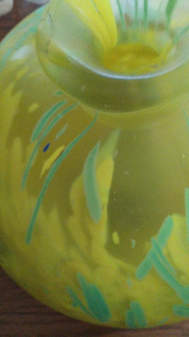 藤田喬平　ガラス　フラワーベース　21cm