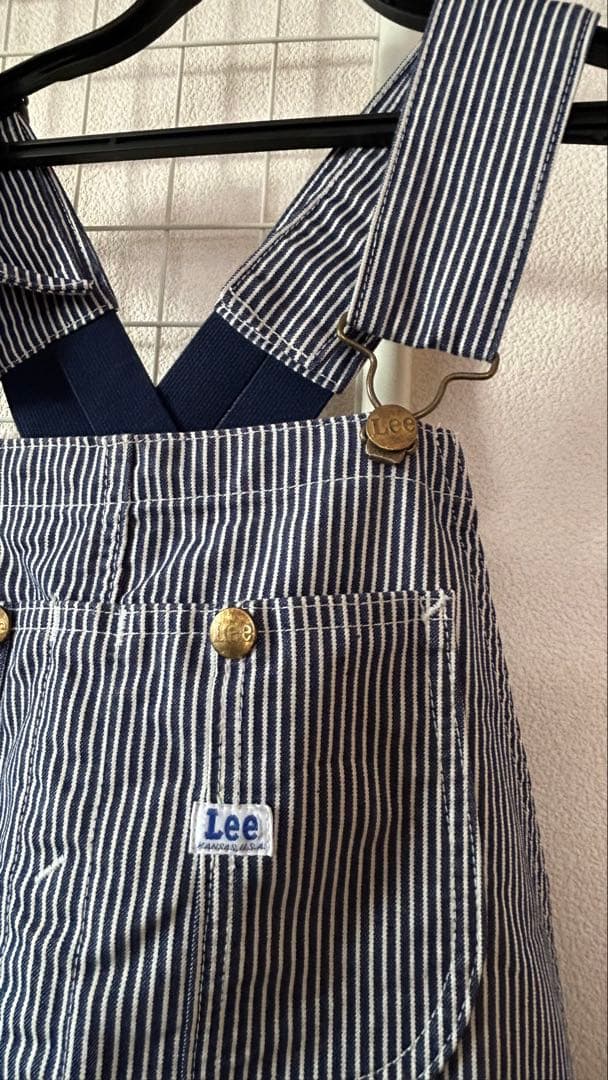 【値下げ交渉可】Lee ストライプオーバーオールエプロン