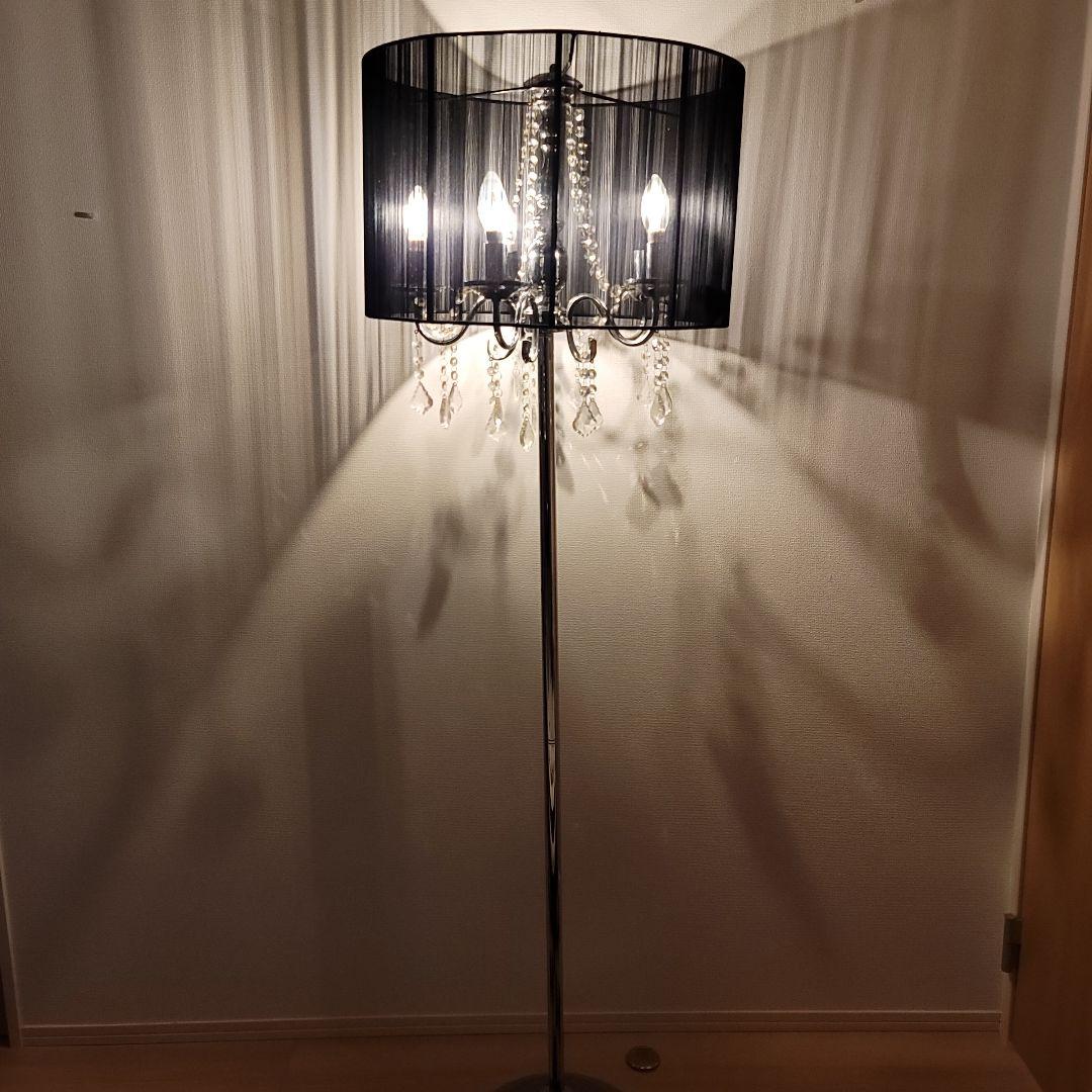 【Hardi】5灯 シェードフロアスタンド ブラック