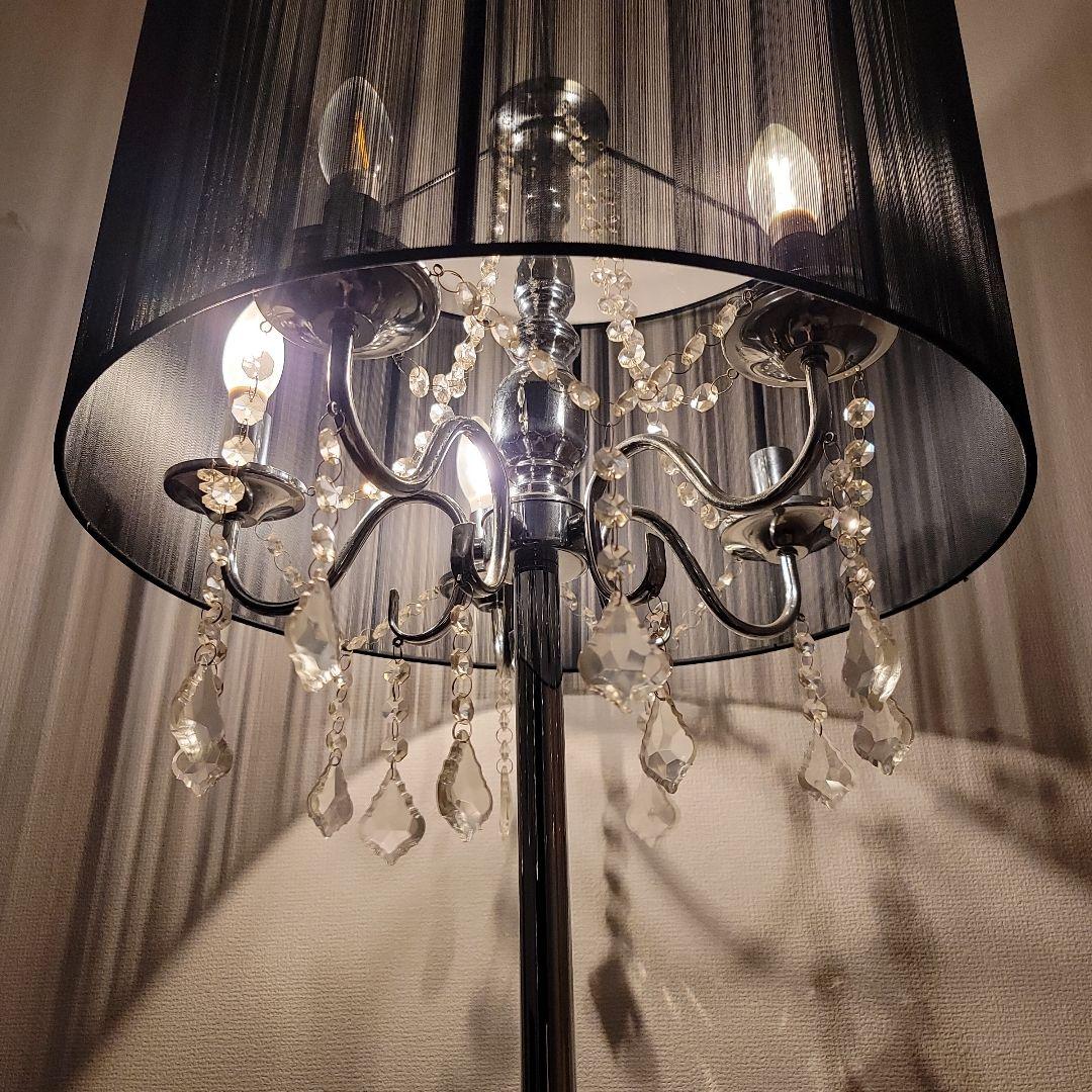 【Hardi】5灯 シェードフロアスタンド ブラック