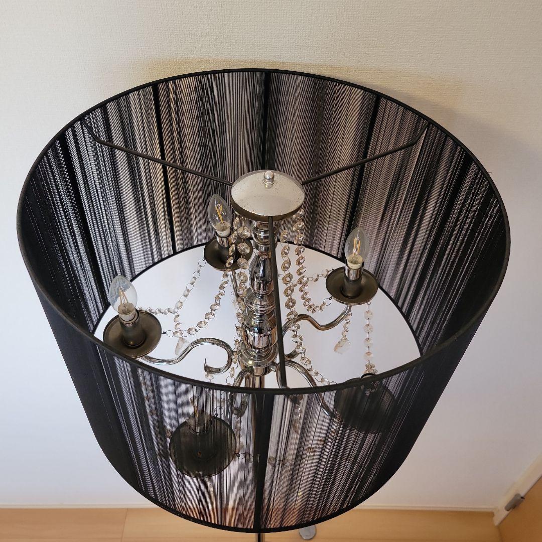 【Hardi】5灯 シェードフロアスタンド ブラック