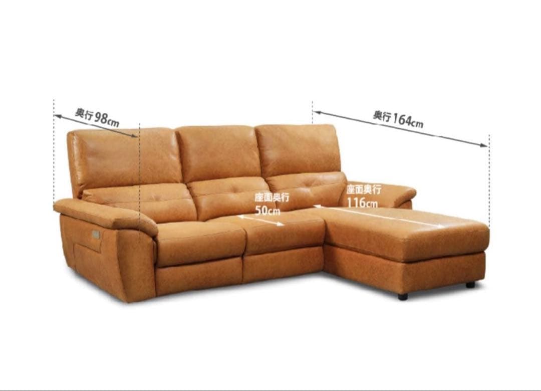 ドラゴ スモールカウチソファ RELAX FORM 片側電動