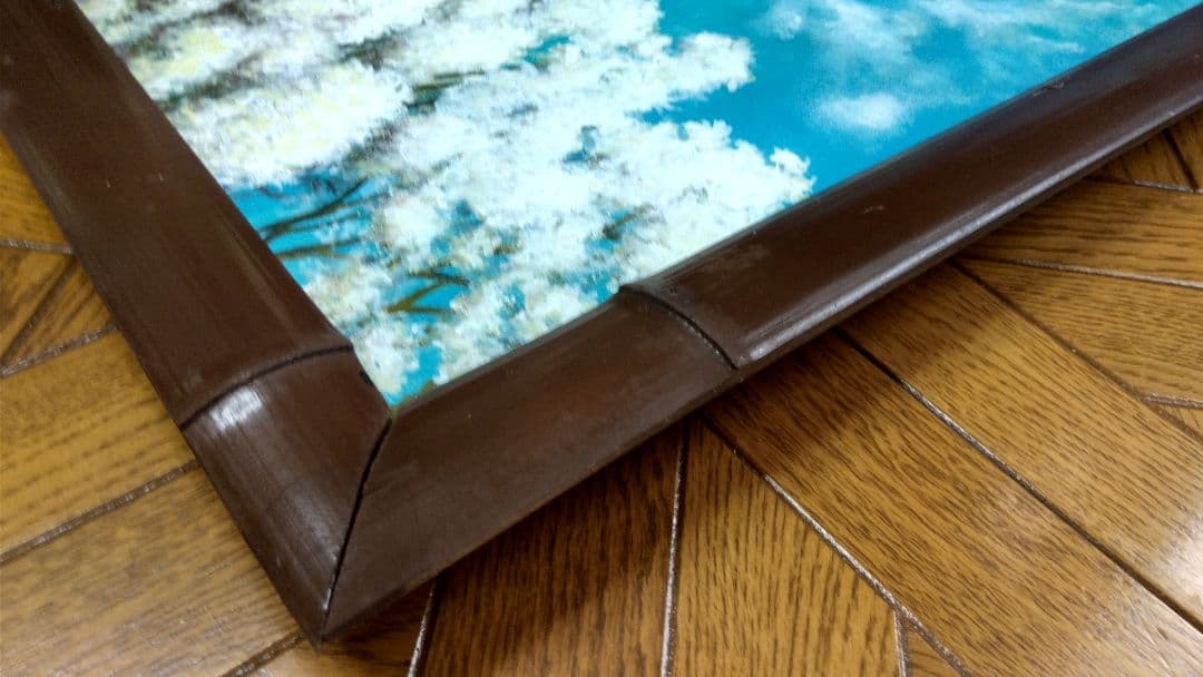 油彩「ナンジャモンジャ」油彩画 絵画 油絵 風景画 花 原画F8