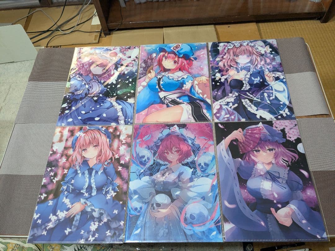 東方project　西行寺幽々子 A4クリアファイル 14枚セット①