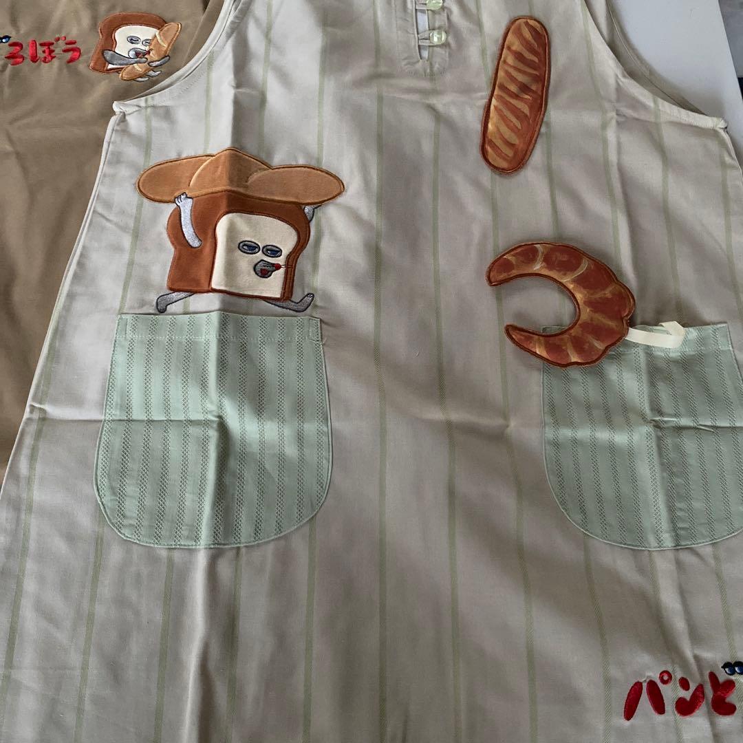 新品未使用　ぱんどろぼうエプロン　2枚セット　保育士エプロン　学研