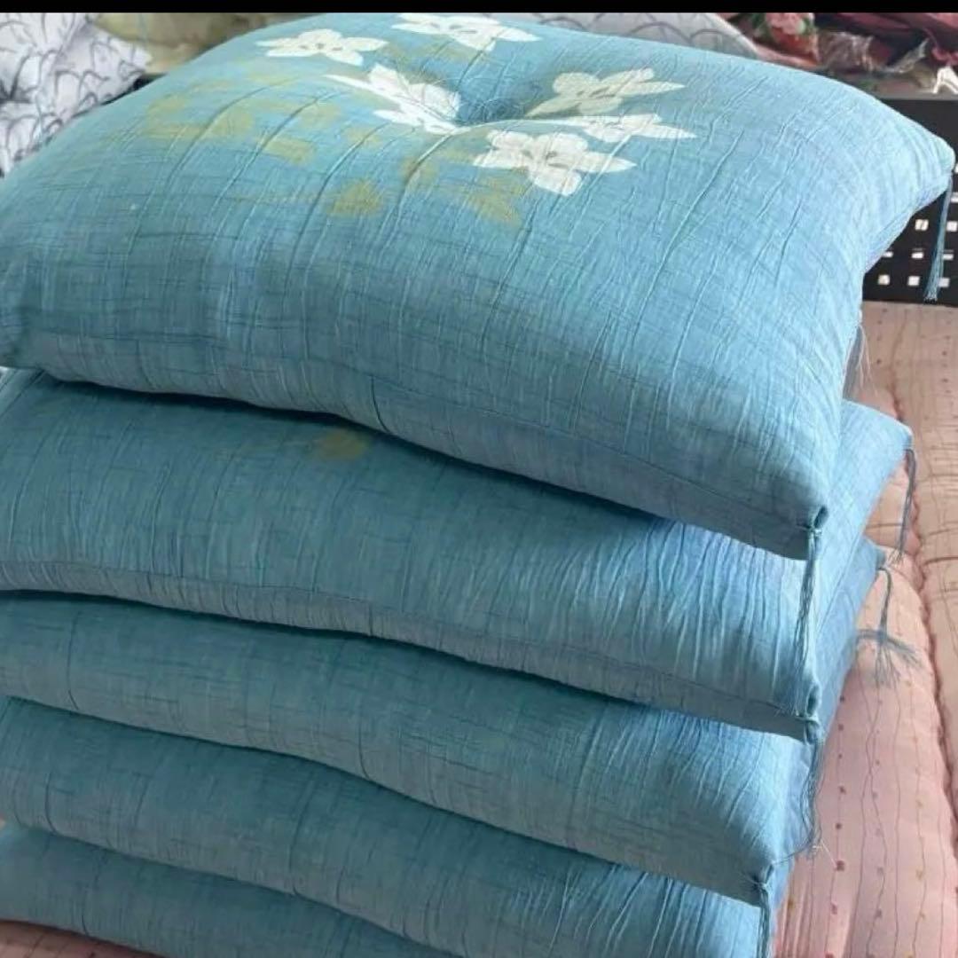 夏座布団　わ座布団　日本製　手作り55×59 5枚組