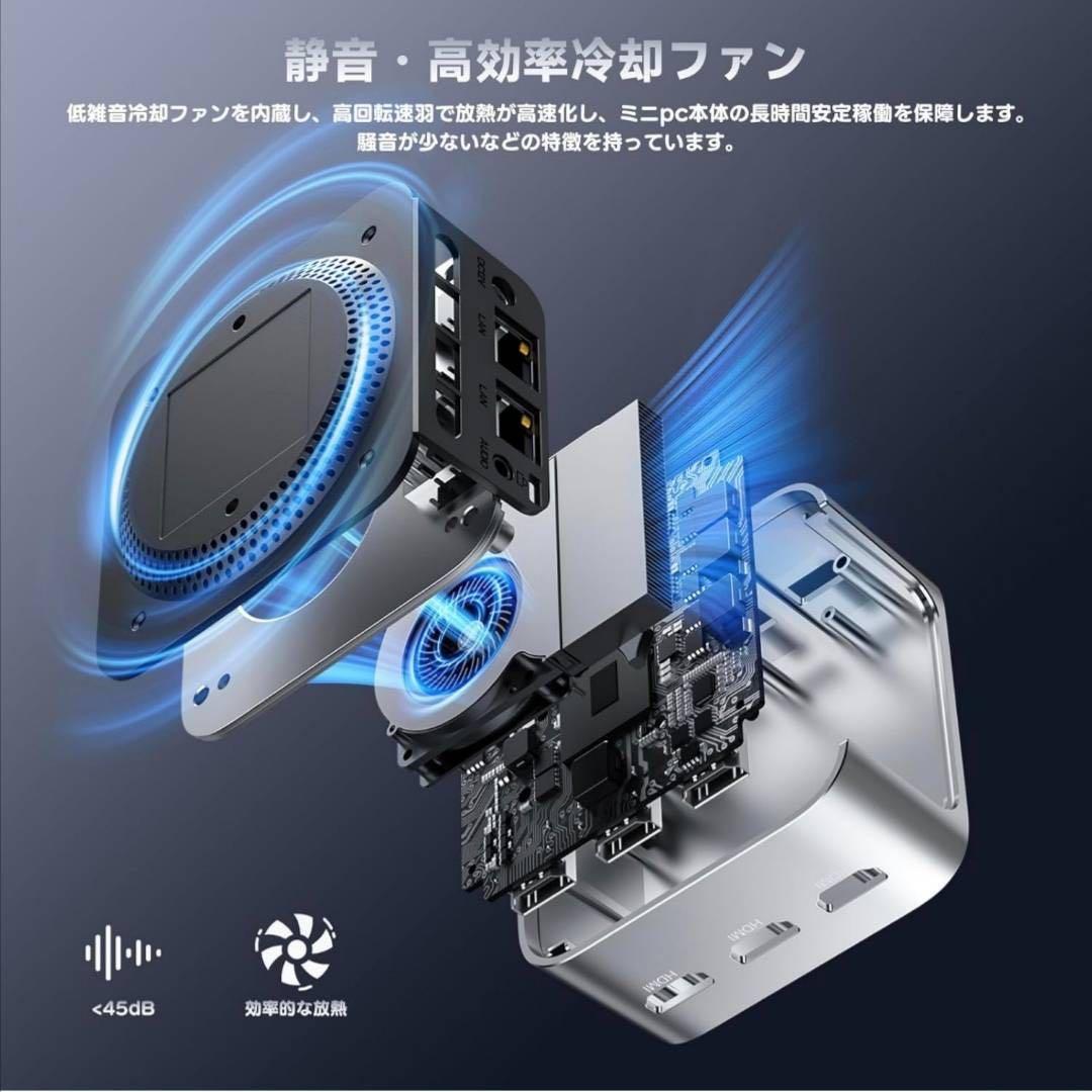 ミニpc n100 mini pc 最大3.4GHz小型pc 12GB DDR5