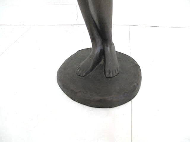 竹中正晴「はじらい」ブロンズ女性立像 　　高岡銅器 置物 オブジェ ブロンズ像