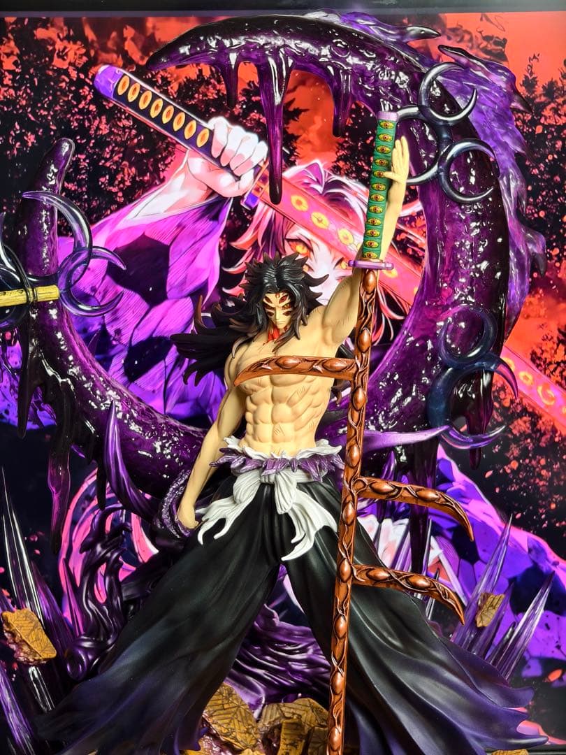 鬼滅の刃 黒死牟 上弦の壱 フィギュア 45CM 破損あり