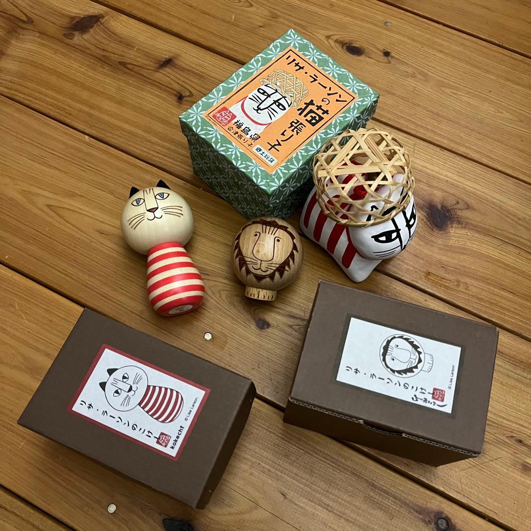 無印良品福缶会津張り子LisaLarsonリサ・ラーソン猫マイキー張子民芸縁起物