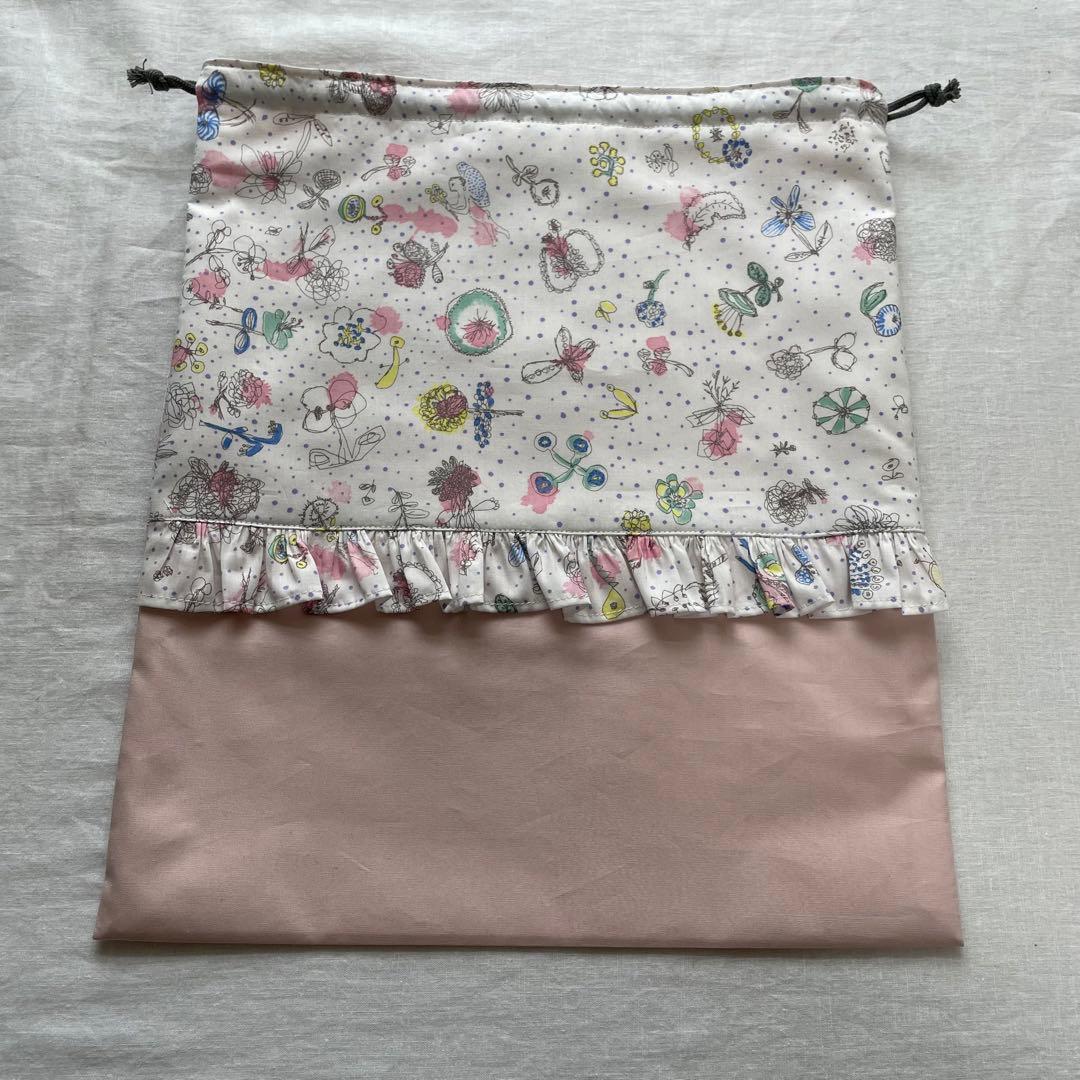 ハンドメイド♡リバティプリント フリル巾着