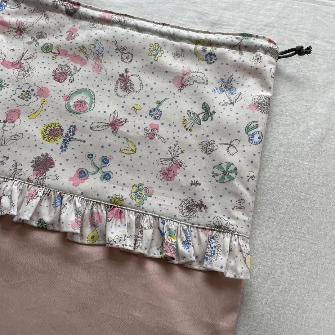 ハンドメイド♡リバティプリント フリル巾着