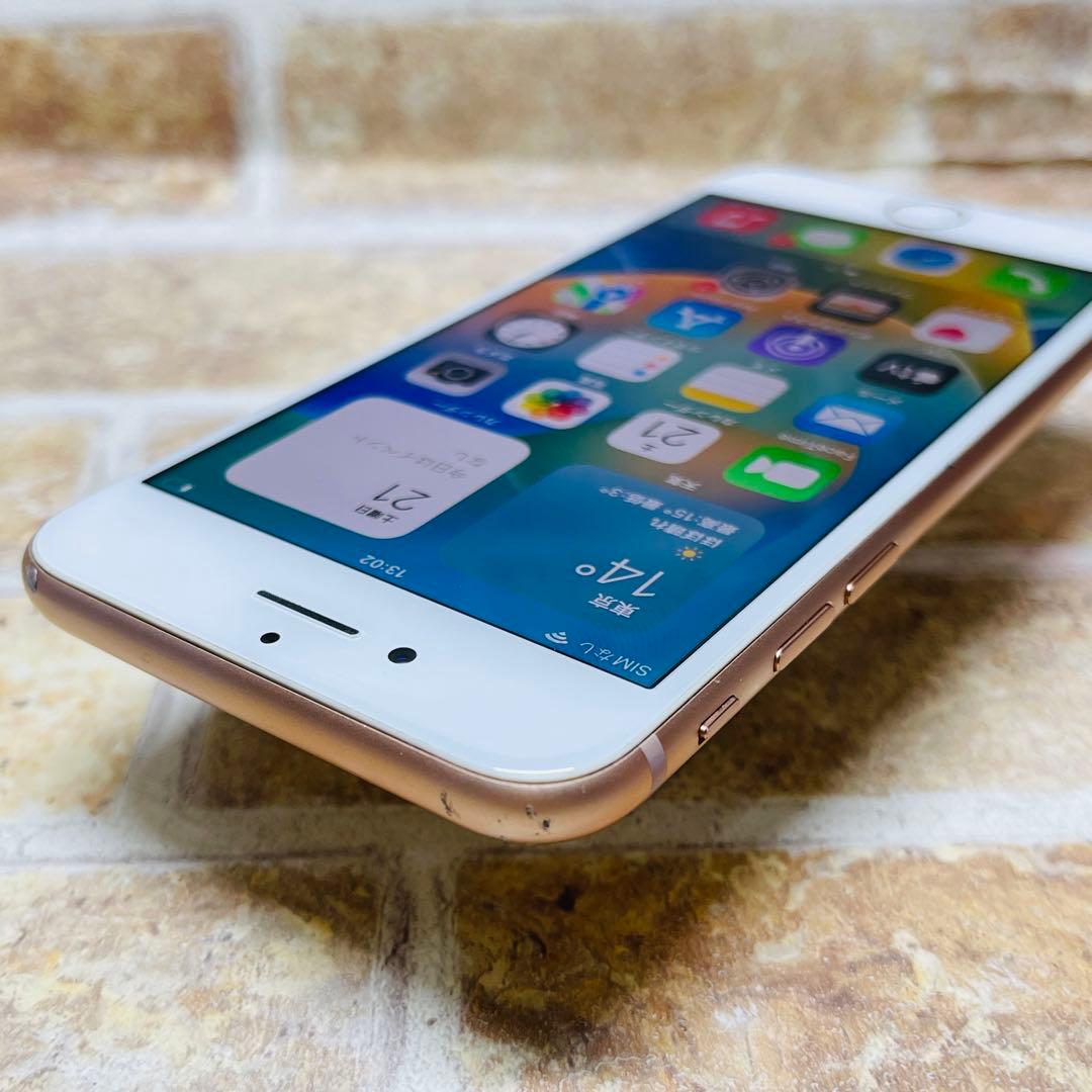 SIMフリー iPhone8 64GB ゴールド 新品電池