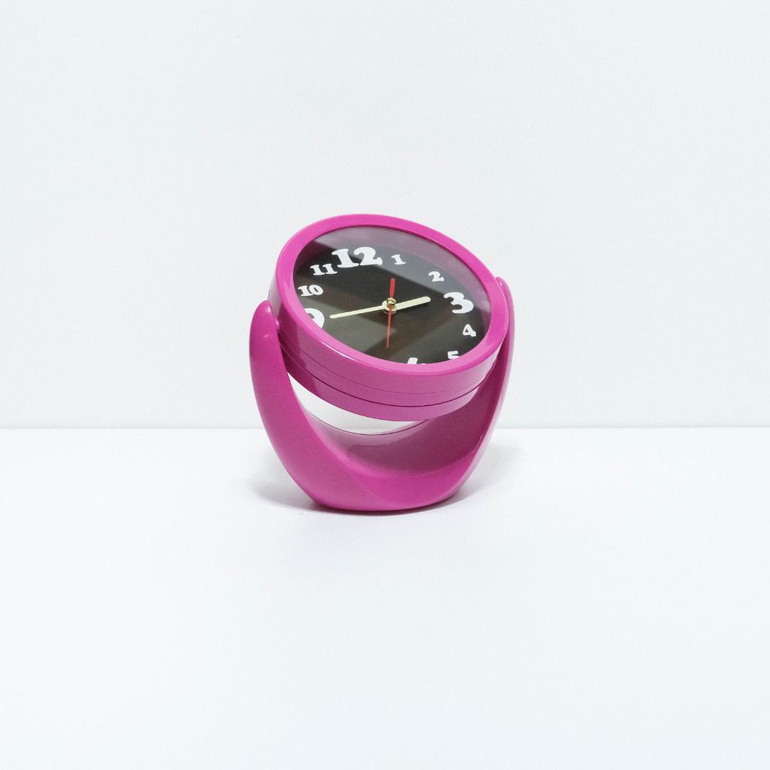 置き時計　ポストモダン　ミッドセンチュリー　鏡