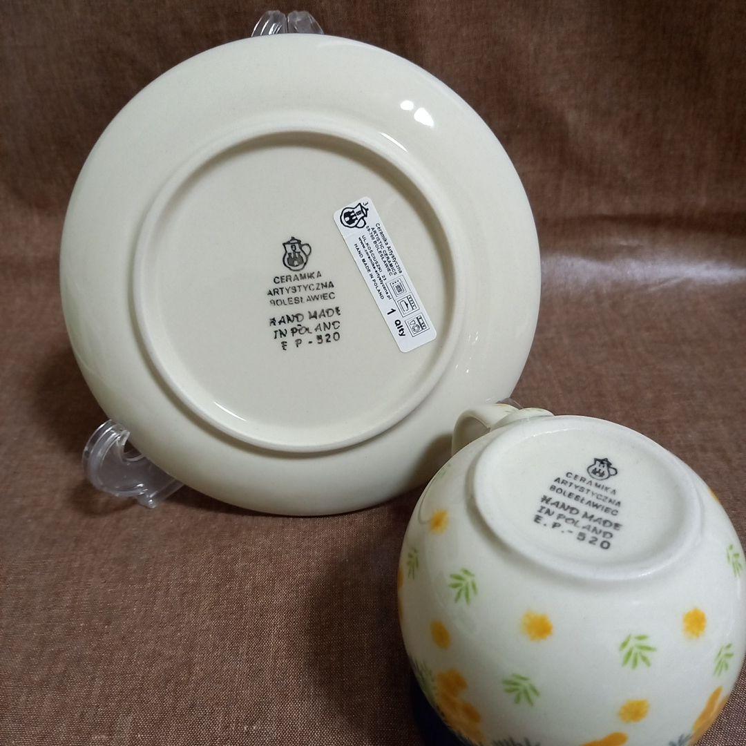 ポーリッシュポタリー　ミモザ　プレート　マグカップ　セット
