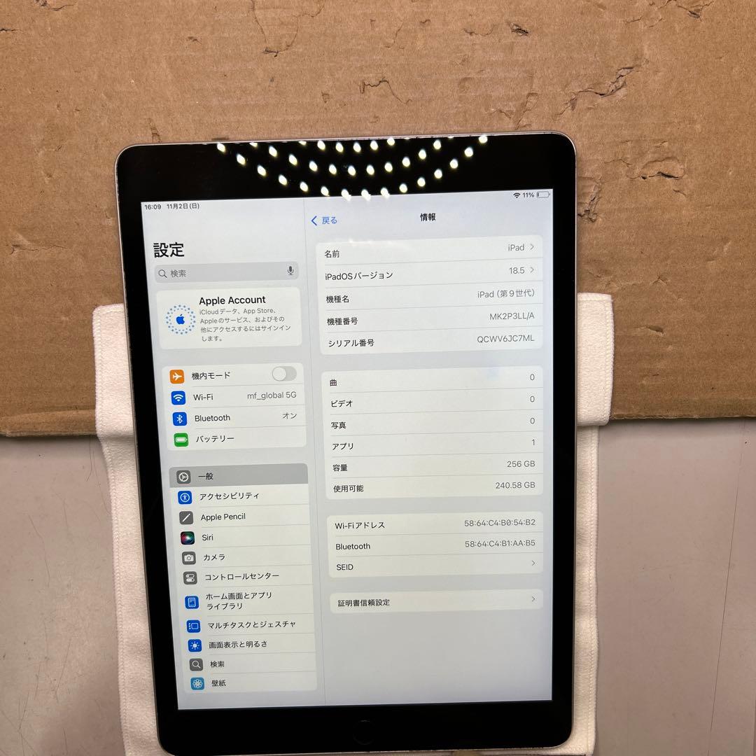 訳あり　Apple iPad 第9世代 256GB