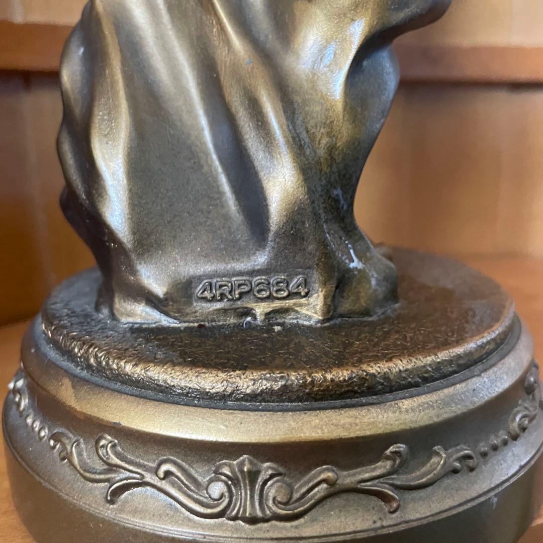 CITIZENシチズン　ブロンズ　平和の女神　鳩　裸婦像　振り子時計金色完動品！