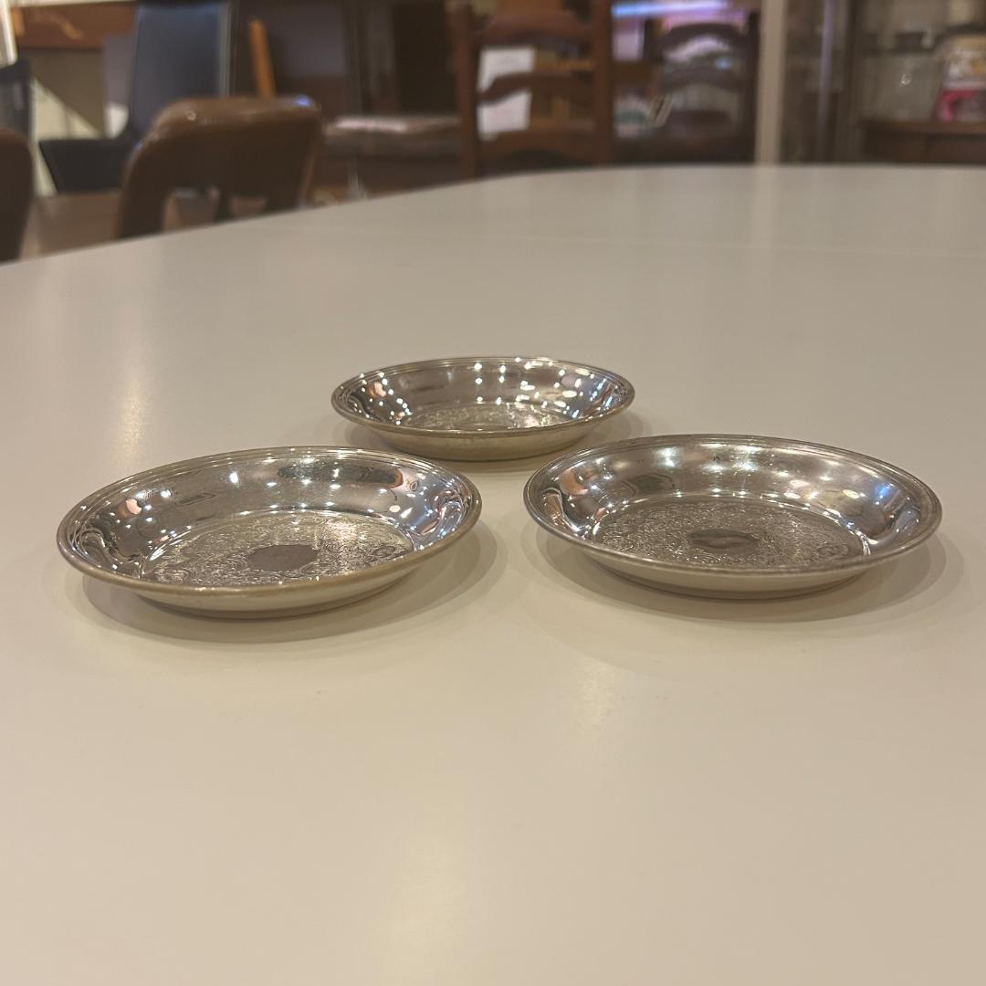 【アウトレット】♥Barker Ellis　銀メッキ製　ミニトレイ3枚セット