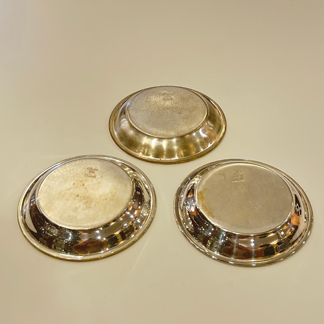 【アウトレット】♥Barker Ellis　銀メッキ製　ミニトレイ3枚セット