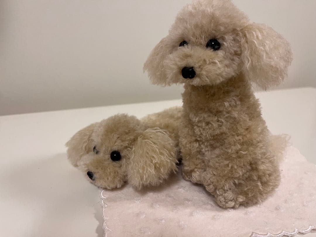 momousagi　トイプードル編みぐるみ【伏せ】【お座り】