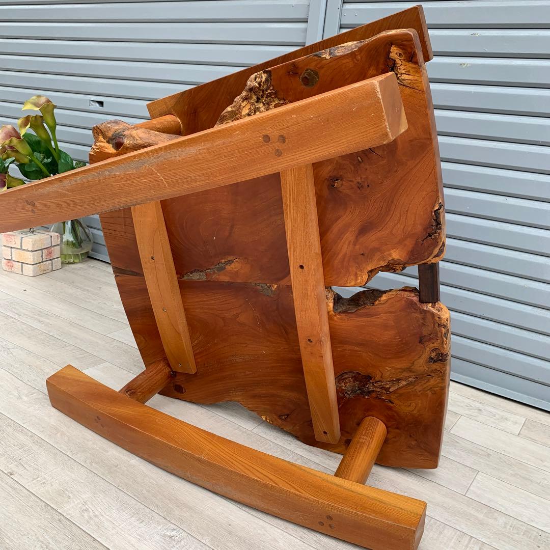 希少　無垢材　天然木　和　ロッキングチェア　リラックスチェア　アームチェア