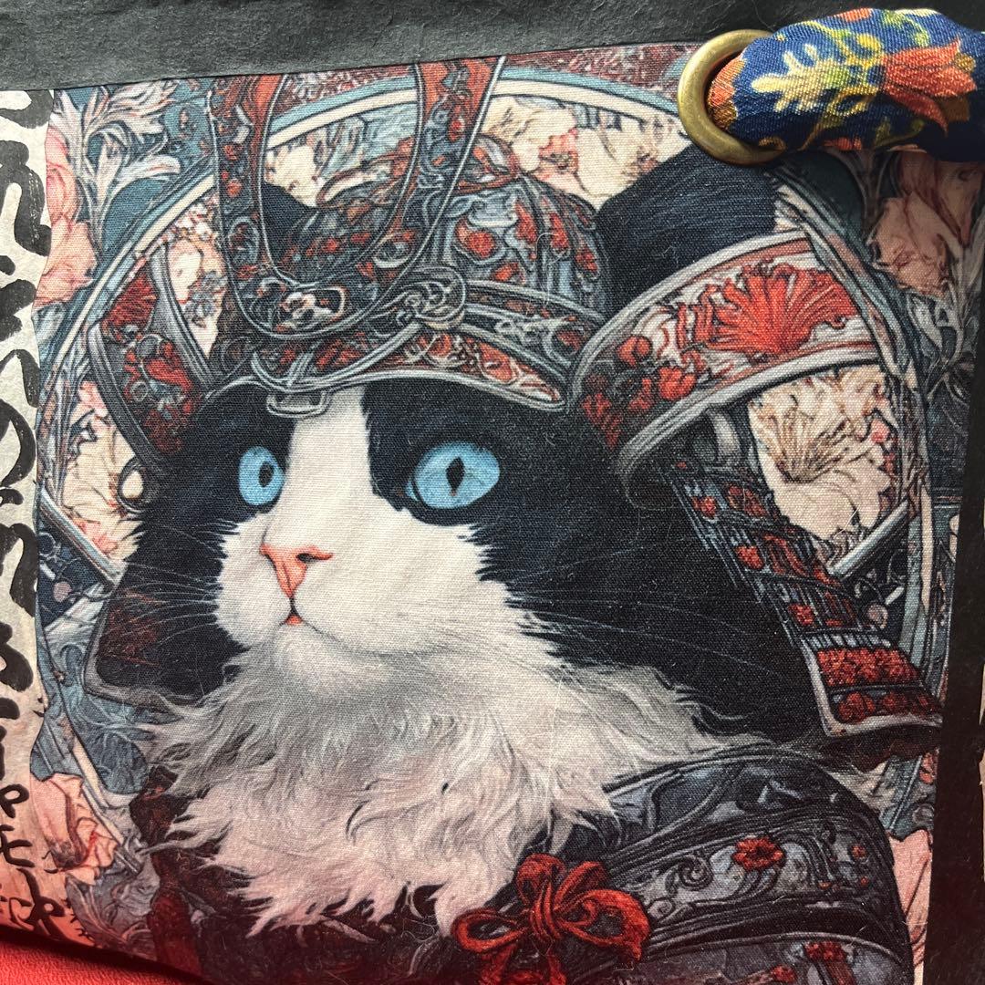 ロマネスクな猫将軍 一閑張り バッグ かごバッグ ハンドバッグ 猫 花柄