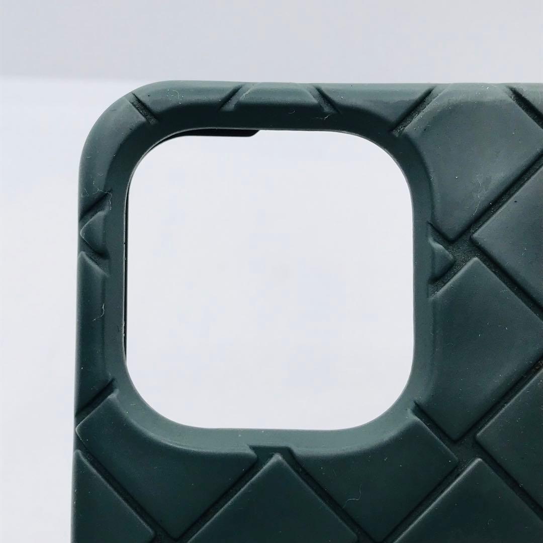 ボッテガ ヴェネタ✨iPhone15Proケース 灰色 グレー シリコン ラバー