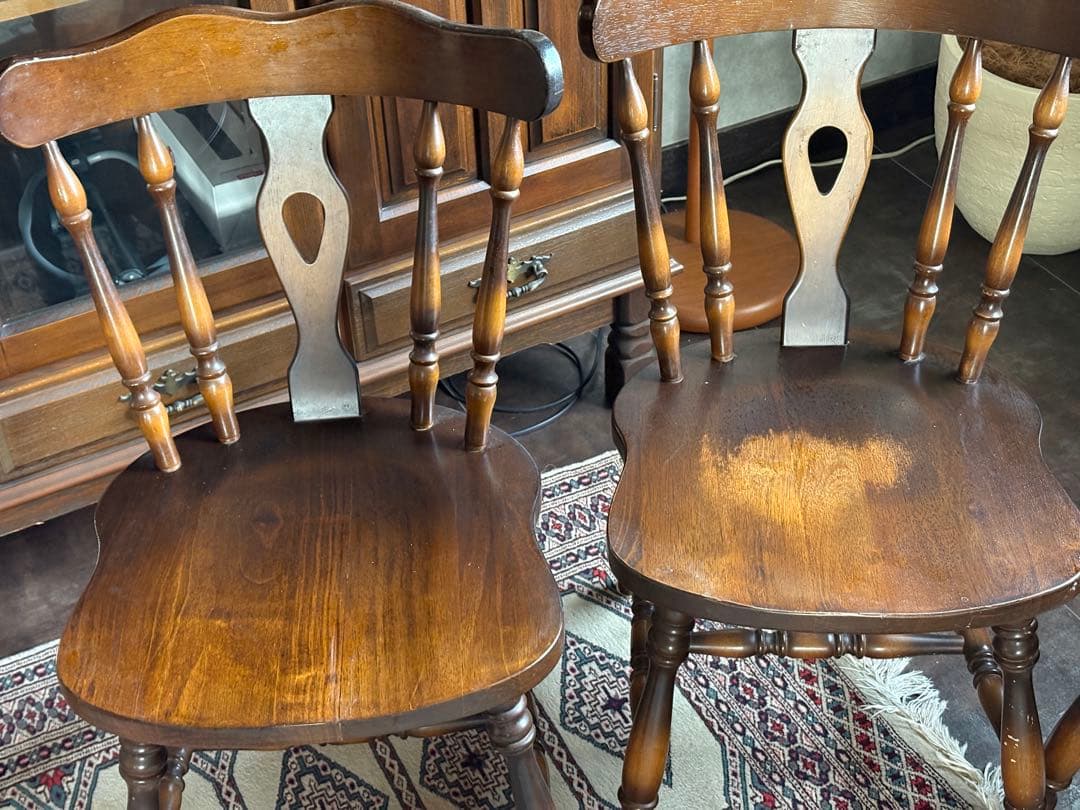 飛騨産業　キツツキマーク　ウィンザーチェア　レトロ　ヴィンテージ　4脚セット