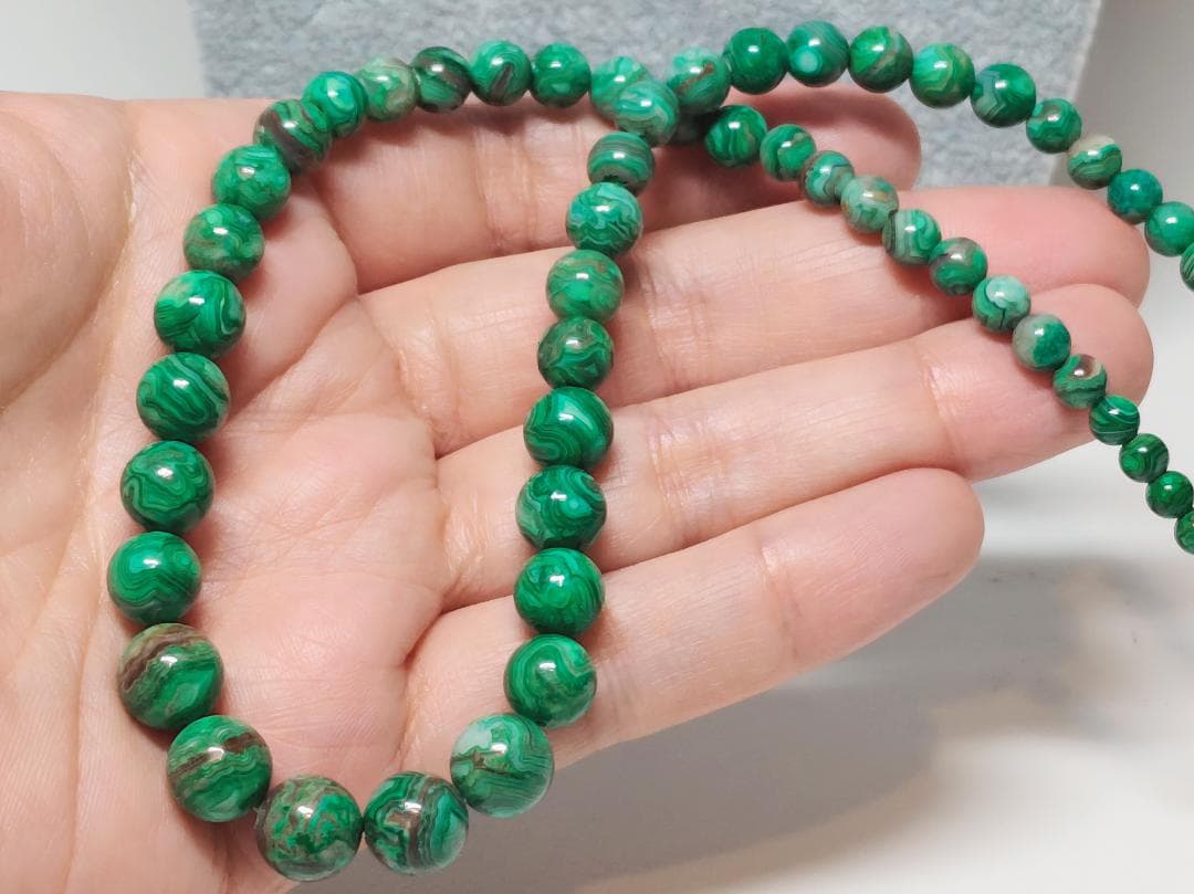 マラカイト 33g 孔雀石 鑑賞石 自然石 誕生石 ネックレス アクセサリー