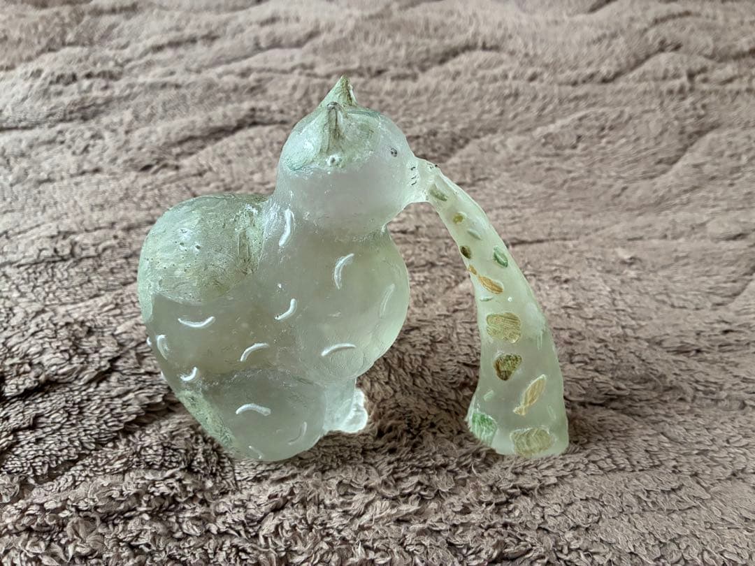 安達知江ガラス製 猫のオブジェ　リサラーソン