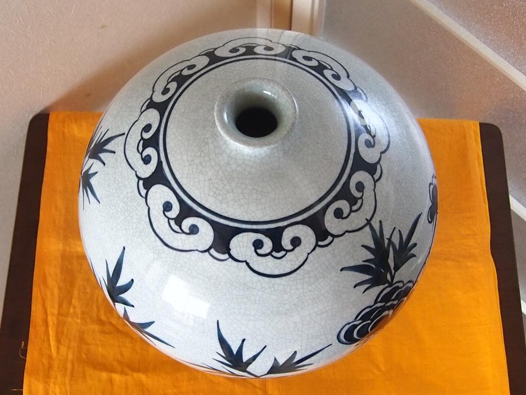 【美品】太光 花器 壺/花瓶/ツボ/つぼ 染付 古道具 陶器/陶磁器 インテリア