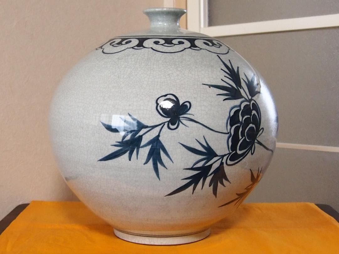 【美品】太光 花器 壺/花瓶/ツボ/つぼ 染付 古道具 陶器/陶磁器 インテリア