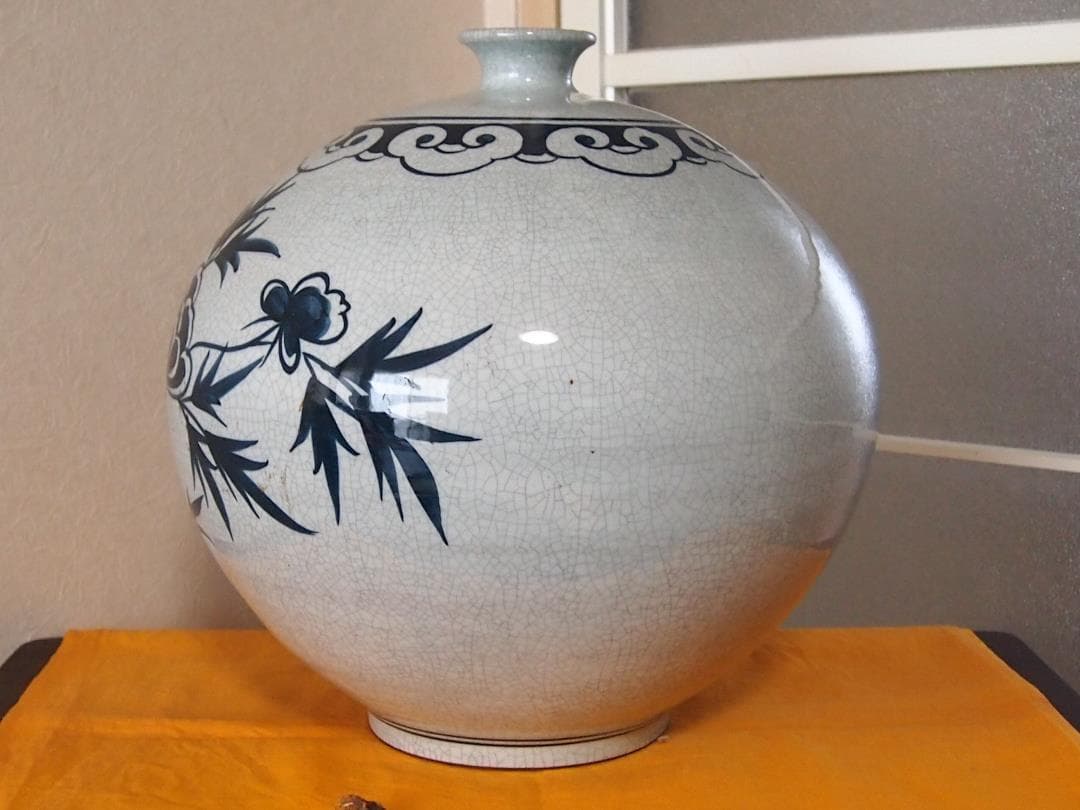 【美品】太光 花器 壺/花瓶/ツボ/つぼ 染付 古道具 陶器/陶磁器 インテリア