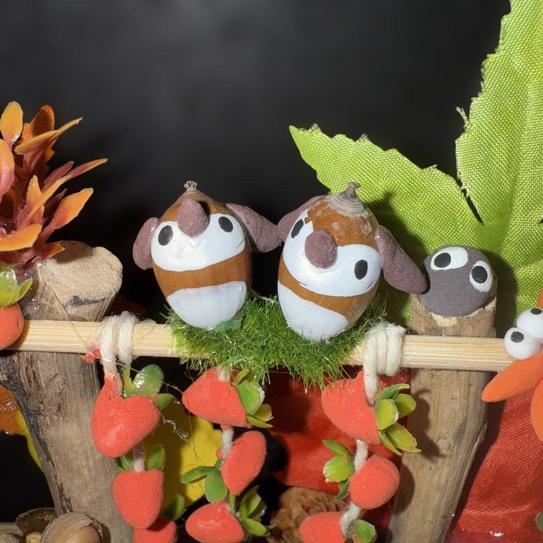 どんぐりアート♡収穫オブジェ・お月見＆Halloweenリバーシブルオブジェ♡