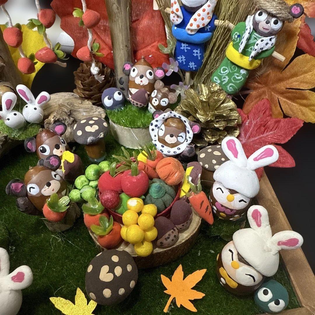 どんぐりアート♡収穫オブジェ・お月見＆Halloweenリバーシブルオブジェ♡