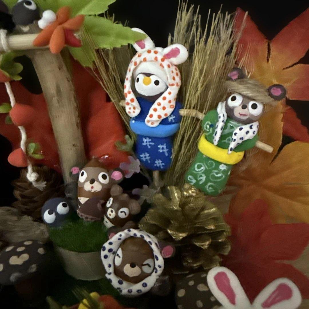 どんぐりアート♡収穫オブジェ・お月見＆Halloweenリバーシブルオブジェ♡