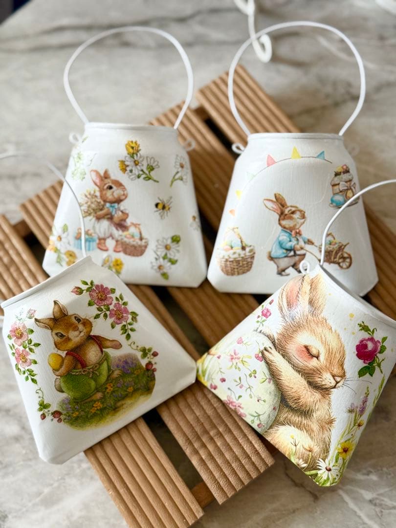 リメイクタイル※オーバル型鉢カバー※リメ缶※ウォールプランター※デコパージュ