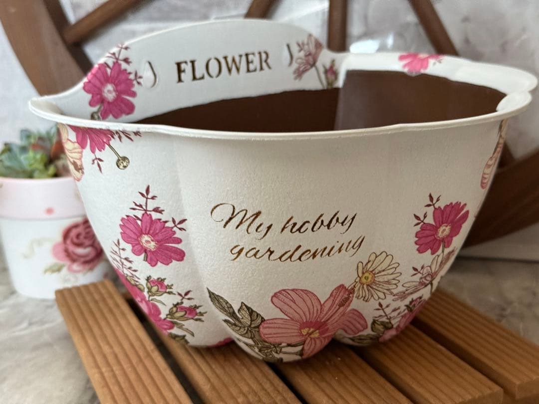 リメイクタイル※オーバル型鉢カバー※リメ缶※ウォールプランター※デコパージュ