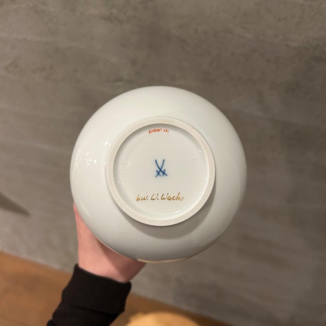 Meissen フラワーポット 金彩