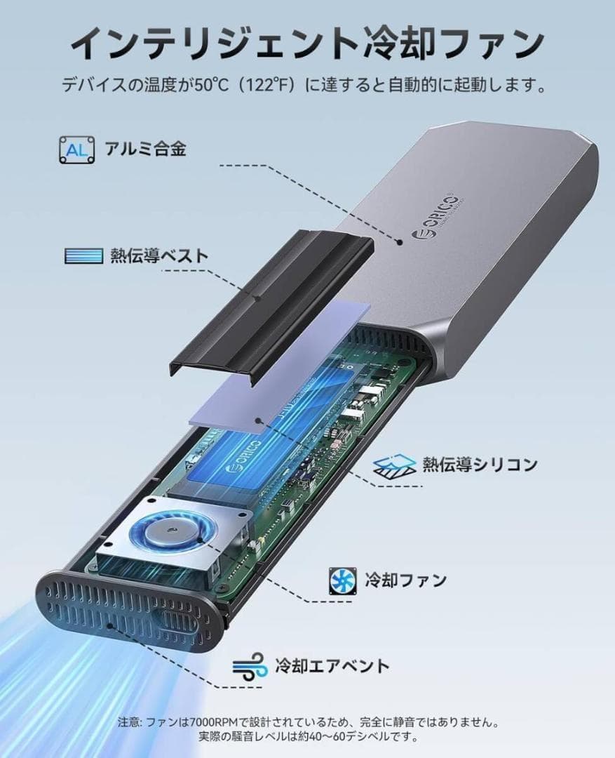 ORICO M.2 SSD 外付けケース NVMe専用 Thunderbolt