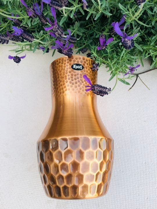 Epoch フラワーポット 純銅 槌目 花瓶 アンティーク口径13.5✖️25㎝