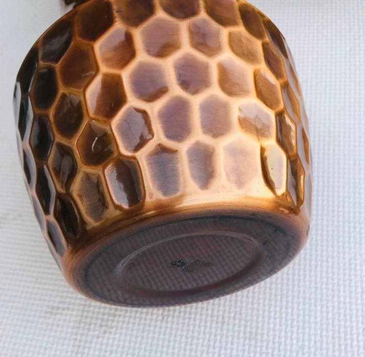 Epoch フラワーポット 純銅 槌目 花瓶 アンティーク口径13.5✖️25㎝