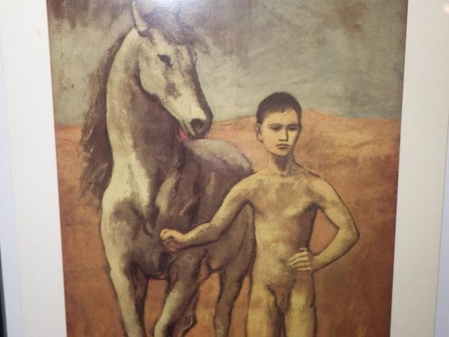 90’S★パブロ・ピカソ★馬を引く少年★壁掛け★ビンテージ★アート