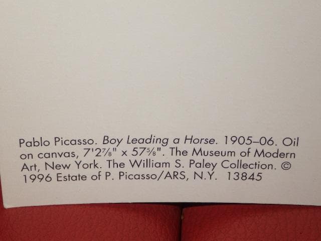 90’S★パブロ・ピカソ★馬を引く少年★壁掛け★ビンテージ★アート