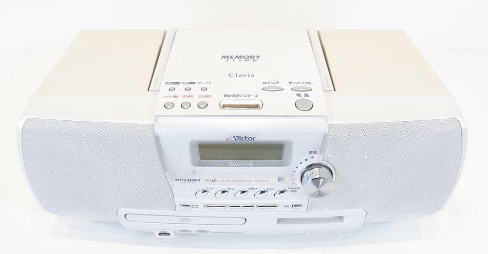 美品 Victor ビクター RD-M2-W Clavia CD MD ラジカセ