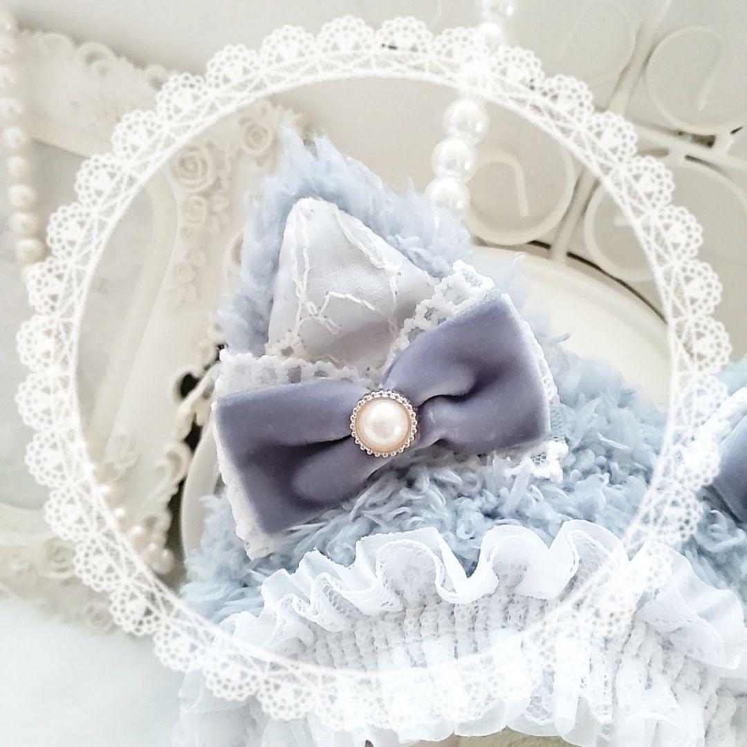 14〜16cm お座り型 ぬい服 ブルー猫ちゃん着ぐるみ にじぬい 新衣装サイズ