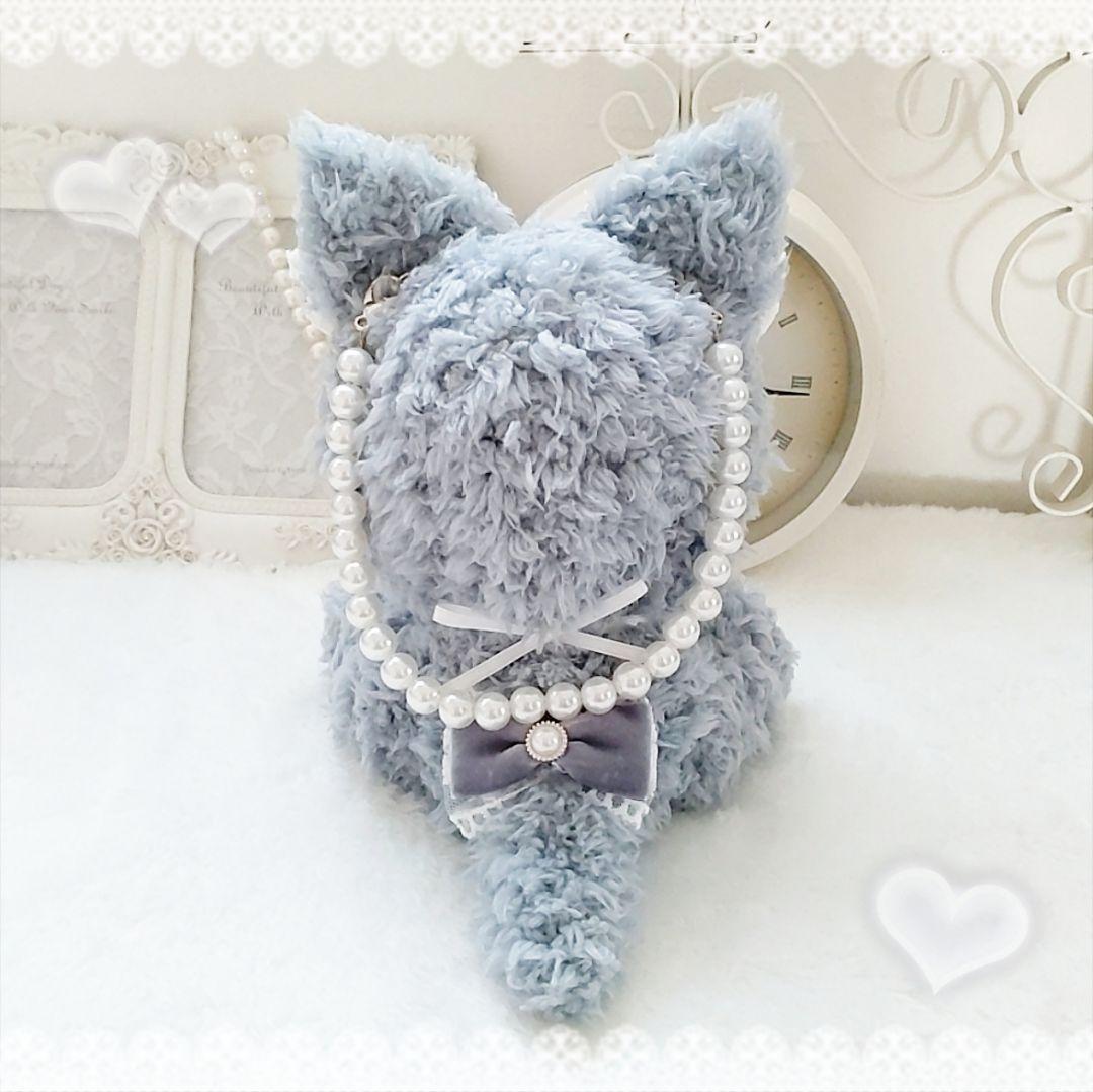 14〜16cm お座り型 ぬい服 ブルー猫ちゃん着ぐるみ にじぬい 新衣装サイズ