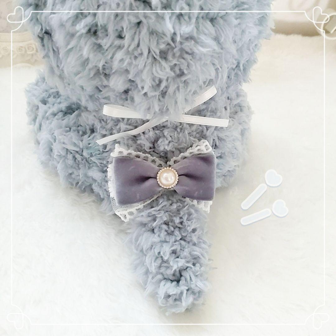 14〜16cm お座り型 ぬい服 ブルー猫ちゃん着ぐるみ にじぬい 新衣装サイズ