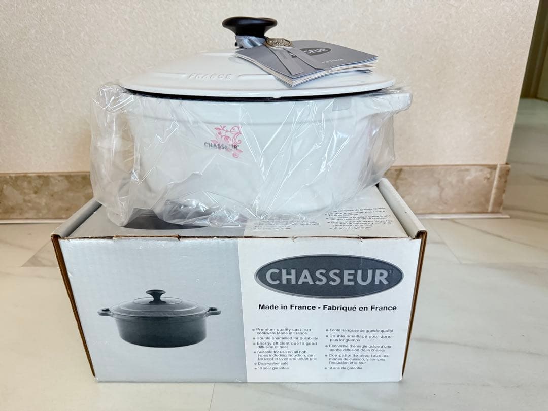 新品未使用【シャスール】オーバル25cm カラー:ホワイト